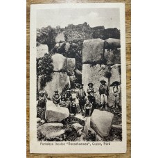 PERU INDIGENAS ANTIGUA TARJETA POSTAL FORTALEZA INCAICA